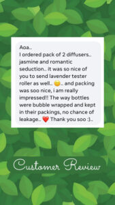 Scented Pakistan Diffuser Review 9 by customer of Scented,pk