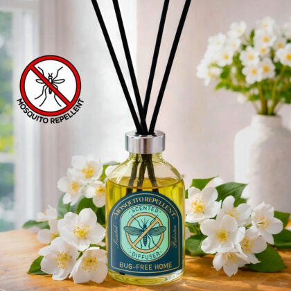 Jasmine Fragrance mosquito repellent reed diffuser by scented pakistan