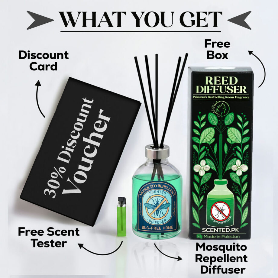Rose Scent🌷 Mosquito Repellent [Fragrance Diffuser] - Scented.pk